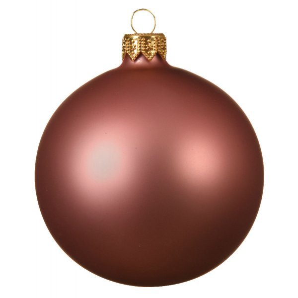 Χριστουγεννιάτικη Γυάλινη Μπάλα Οροφής Ροζ Σκούρα Ματ (15cm)
